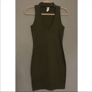 Olive Choker Dress